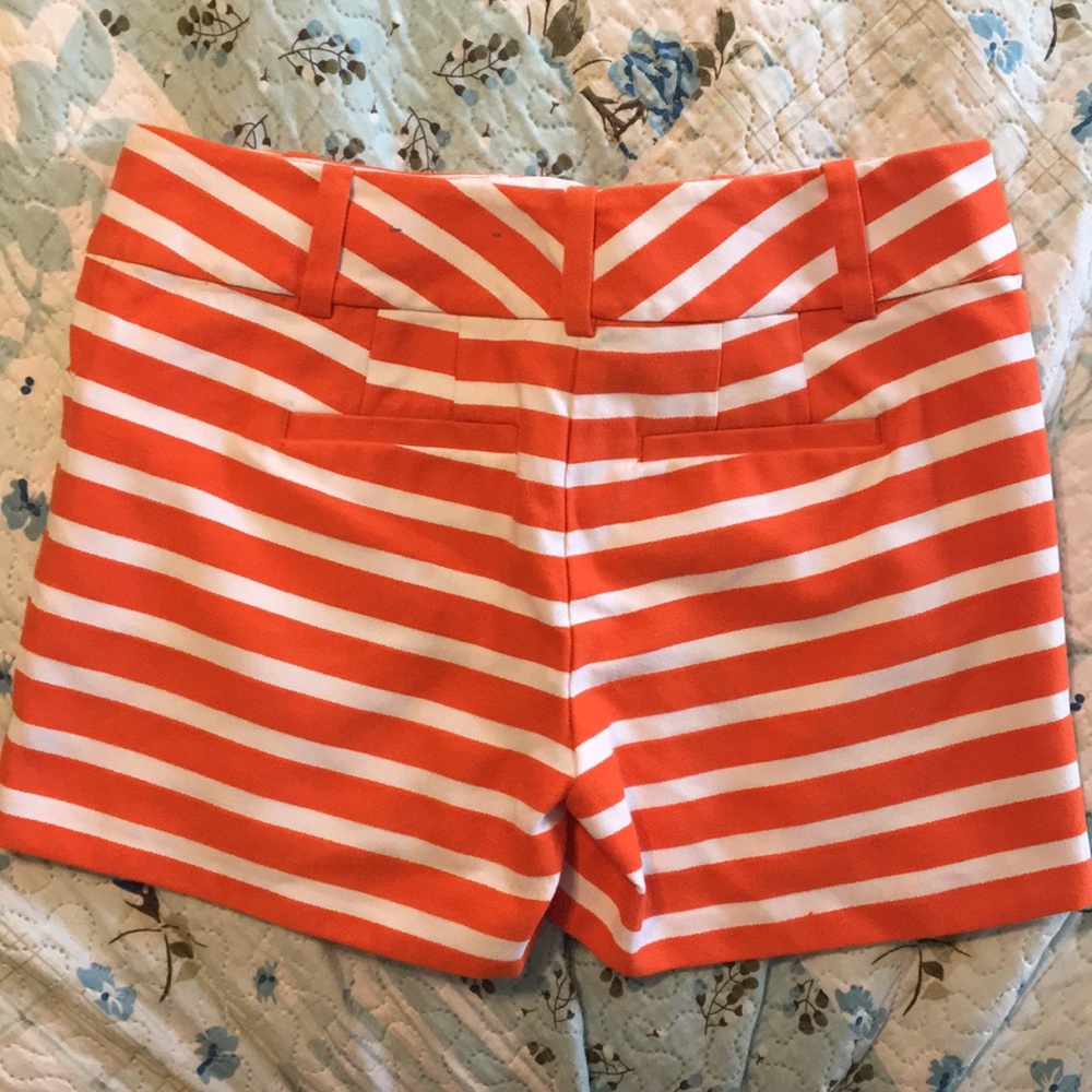 Ann Taylor Orange Striped Shorts - Picture 2 of 7